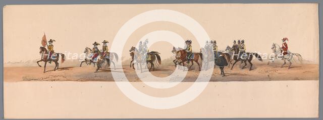 Historical parade at the second centenary of the Utrecht University, 1836 (plate 2), 1837. Creator: Victor Adam.