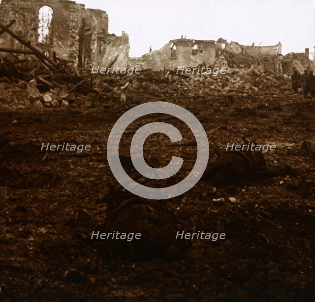 Battlefield, Aisne, France, c1914-c1918. Artist: Unknown.