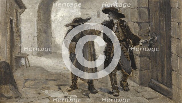 Hans of Iceland addressing Baron Woethaun, c1889. Creator: Guillaume Albert Demarest.