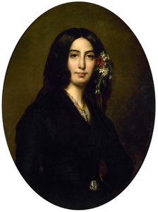 Portrait of George Sand, 1837-1839. Creator: Charpentier, Auguste (1815-1880).