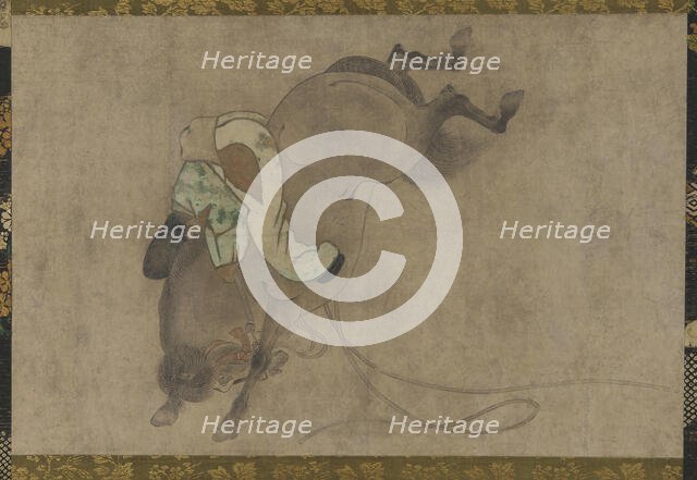 Horse and Rider, Momoyama period, 1568-1615. Creator: Unknown.