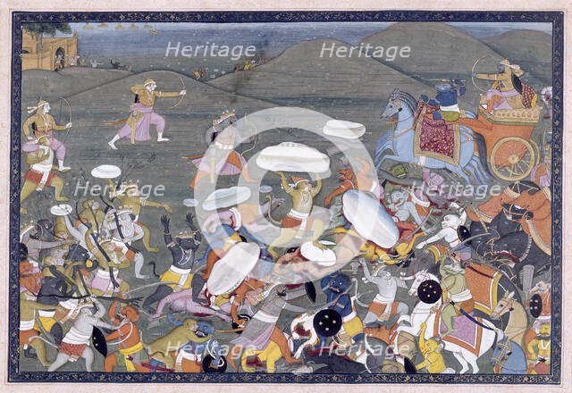 Lakshmana Fights Indrajit, 1775-1800. Creator: Unknown.