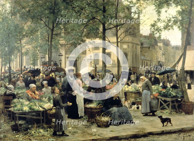 'Le Carreau des Halles', Paris, 1880. Artist: Gilbert Victor Gabriel