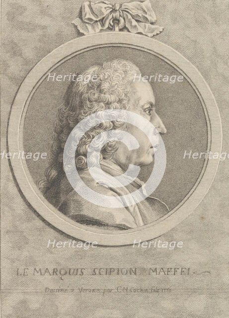 Le Marque Scipion Maffei, 1750., 1750. Creator: Pariset.