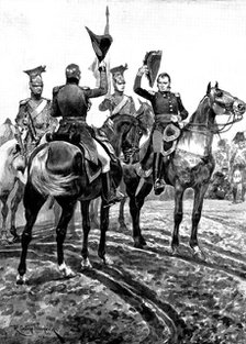 Battles of the British Army...Vimiero: arrival in the British Lines of General Kellermann..., 1895. Creator: George Meisenbach.