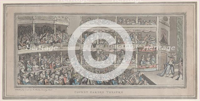 Covent Garden Theatre, July 20, 1786., July 20, 1786. Creator: Thomas Rowlandson.