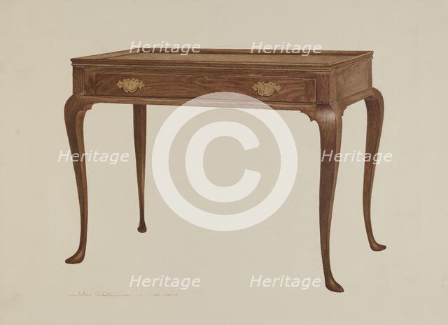 Serving Table, c. 1939. Creator: John Swientochowski.