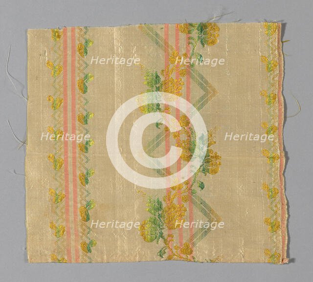 Fragment (Dress Fabric), France, 1775/1800. Creator: Unknown.