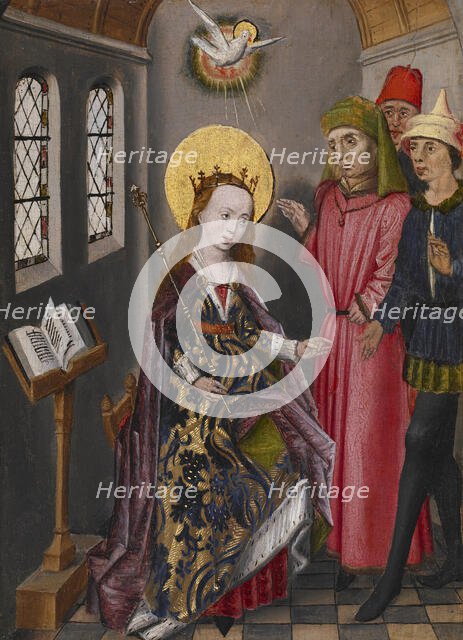 Part of an Altarpiece with Three Scenes from the Life of Saint Catherine, c1480. Creator: Unknown.