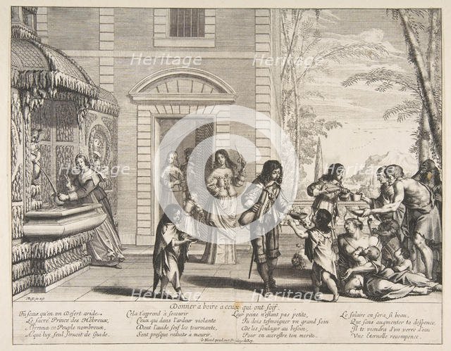 Giving Drink to the Thirsty (Donner à boire à ceux qui ont soif). Creator: Abraham Bosse.