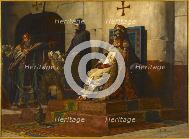 Le jugement du pape Formose, c.1870. Creator: Jean-Paul Laurens.