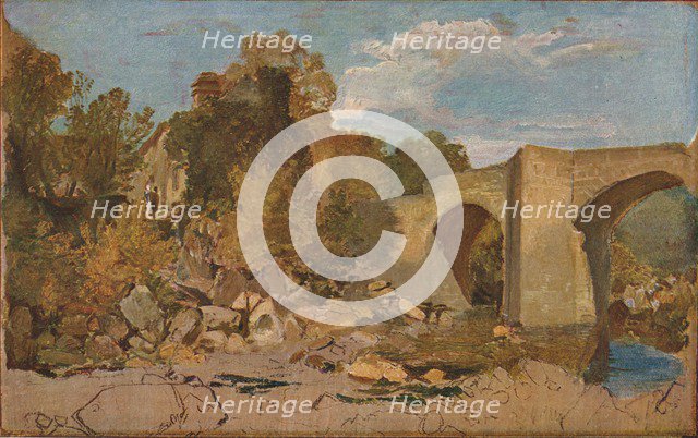 'Devonshire Bridge with Cottage', 1813. Artist: JMW Turner.