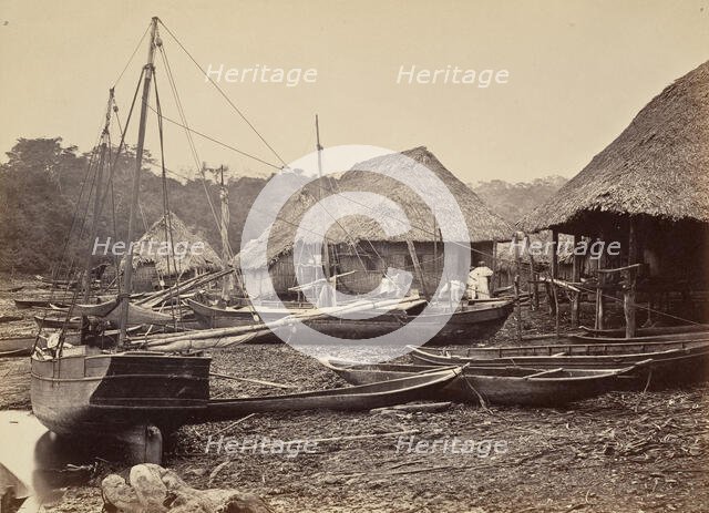 Tropical Scenery, Landing, Chipigana, 1871. Creator: John Moran.