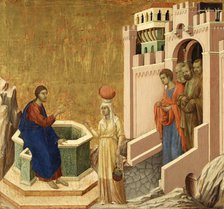 Christ and the Samaritan Woman, 1310. Creator: Duccio di Buoninsegna.