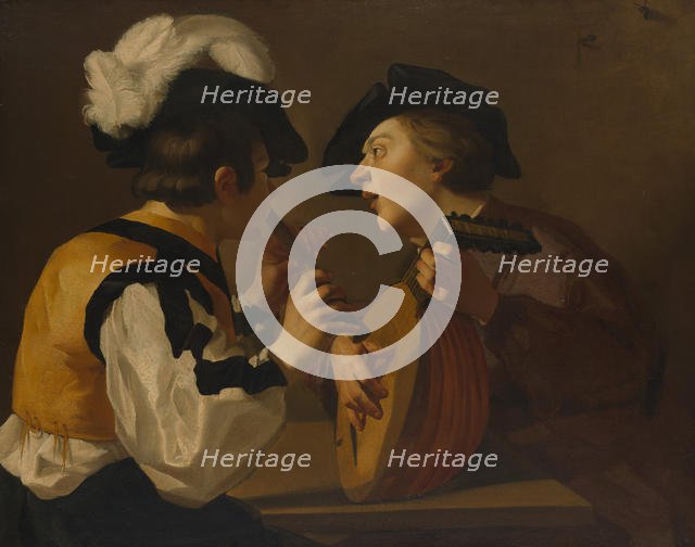 Two Musicians, 17th century. Creator: Dutch (Utrecht Caravaggist) Painter, 17th century.