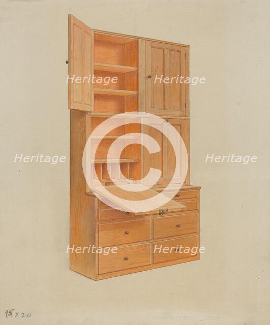 Desk, c. 1936. Creator: Alfred H. Smith.