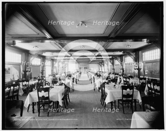 Dining room of the Inn, Charlevoix-the-Beautiful, between 1890 and 1901. Creator: Unknown.