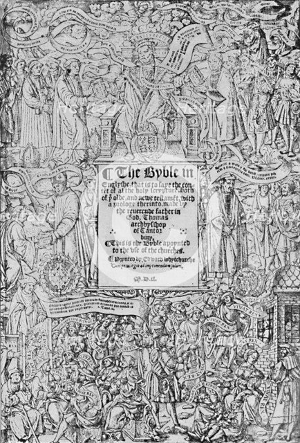'Title-Page of the Great Bible, 1540, (1903). Artist: Master of Francois de Rohan.