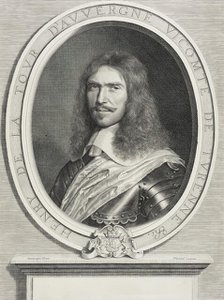Henri de la Tour d'Auvergne, Marshal of Turenne, 1663. Creator: Robert Nanteuil.