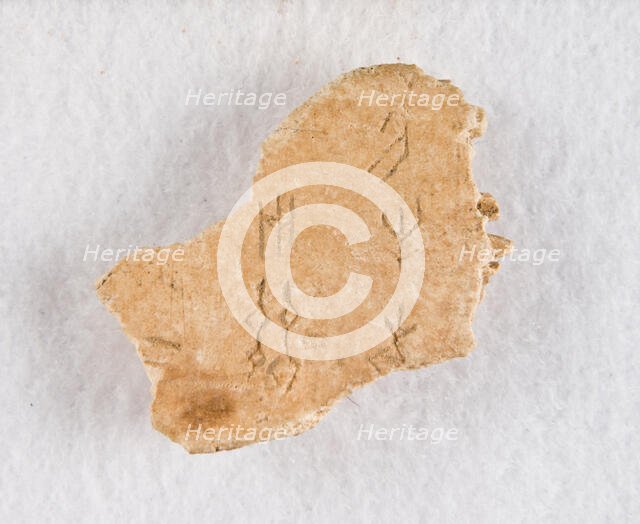 Inscribed bone fragment ("oracle bone"), Late Shang dynasty, ca. 1300-1050 BCE. Creator: Unknown.