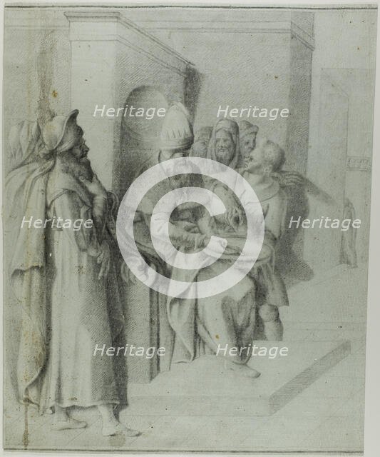 Pilate Washing his Hands, with Christ Being Led Away: Left Portion, n.d. Creator: Giambologna.