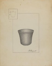 Pewter Cup, c. 1936. Creator: Matthew Mangiacotti.
