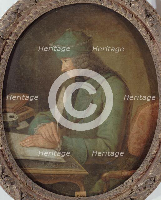 Portrait of Voltaire (1694-1778) in his study, between 1694 and 1778. Creator: Unknown.