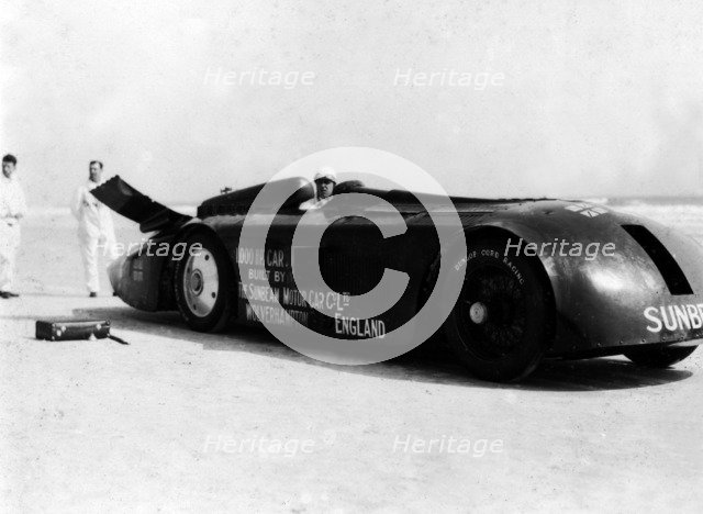 Sunbeam 1000hp World Land speed record attempt at Daytona 1927 Artist: Unknown.