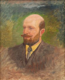 Portrait of a Man with a Tie, 1880-1900. Creator: Ladislav Mednyanszky.