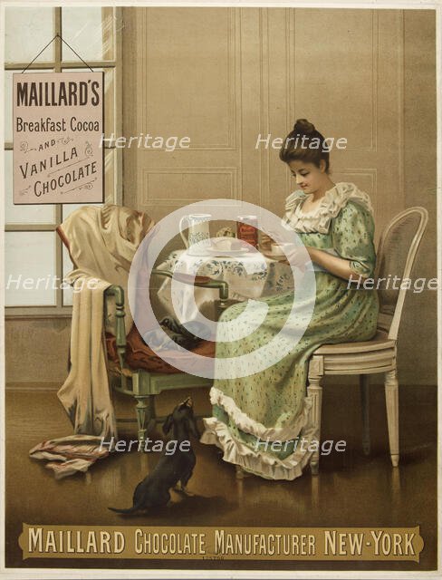 Maillard's breakfast cocoa and vanilla chocolate. Maillard chocolate manufacturer New-York,1889-1891 Creator: Anonymous.