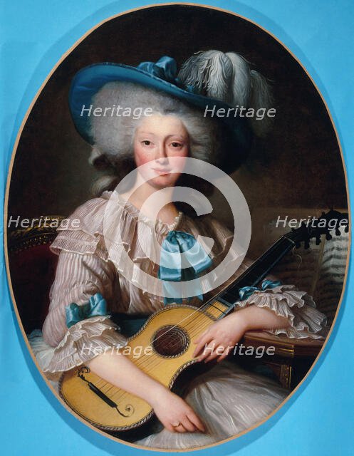 Portrait of Félicité-Louise de Frézals (1765-1854), born Esmangard de Beauval, lady..., 1785. Creator: Unknown.