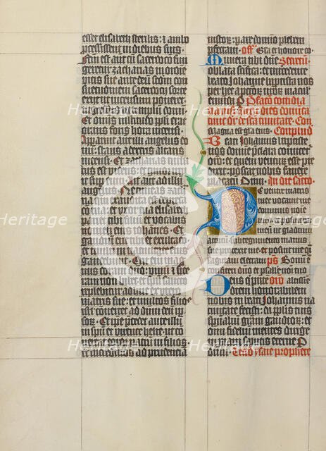 Decorated Initial D; Collegium Ducale, about 1420-1430. Creator: Master Michael.