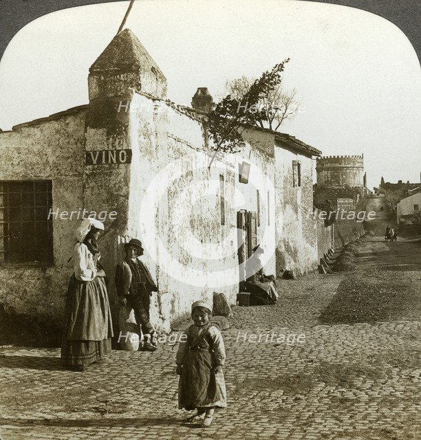Scene on the Appian Way, Rome, Italy. Artist: Underwood & Underwood