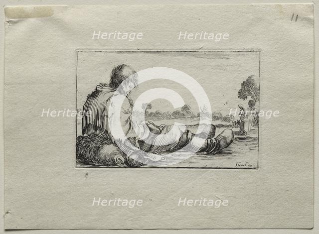 Caprices: Seated Beggar. Creator: Stefano Della Bella (Italian, 1610-1664).