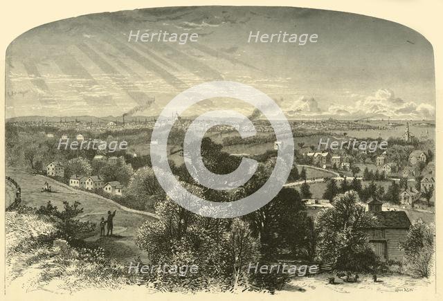 'Boston, from Mount Bowdoin', 1874.  Creator: W. Roberts.