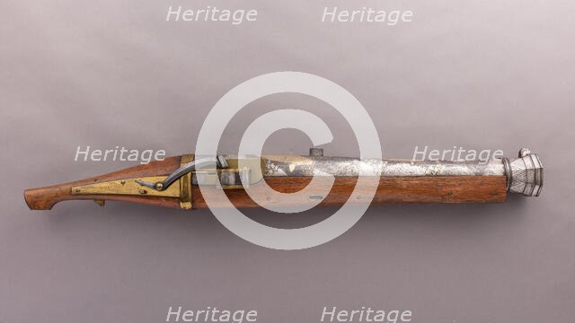 Hand Cannon, Japanese, barrel late 18th-early 19th century; stock, dated 1865. Creator: Kazuki Nobumichi.