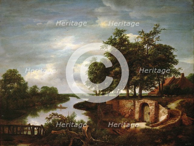 River Landscape with Cellar Entrance.