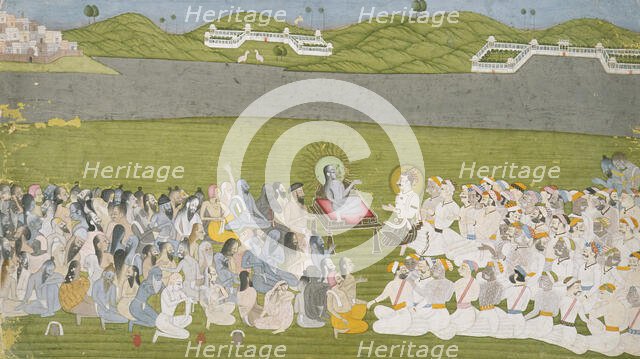 Sukadeva Reciting the Bhagavata Purana (Ancient Stories of the Lord)..., between 1750 and 1775. Creator: Unknown.