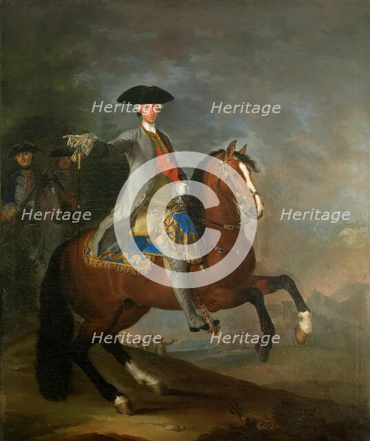 Equestrian Portrait of Charles of Bourbon, Mid of the 18th century. Creator: Liani, Francesco (1712-1780).