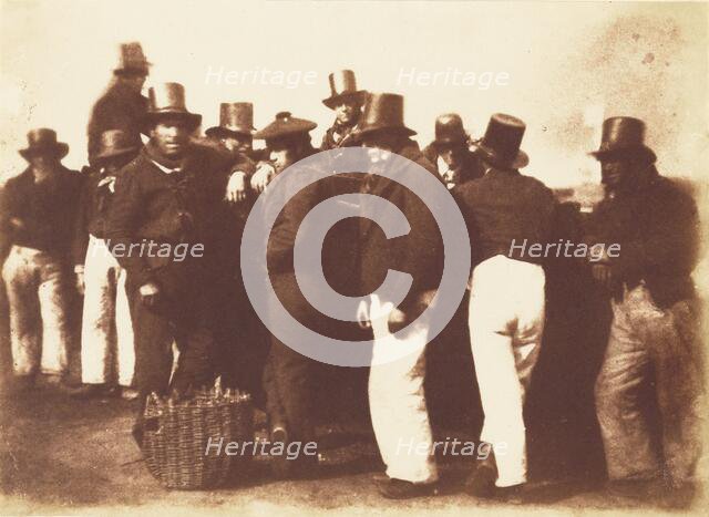 Newhaven Fishermen, 1845. Creator: Hill & Adamson.