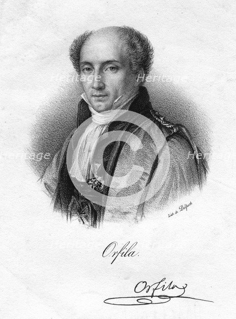 Mathieu Orfila, Spanish-born French toxicologist and chemist, 19th century. Artist: Delpech