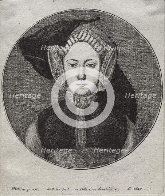 Catherine of Aragon, 1647. Creator: Wenceslaus Hollar (Bohemian, 1607-1677).