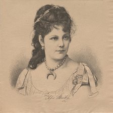 Portrait of pianist and composer Sophie Menter (1846-1918) , 1883. Creator: Schubert, August (1844-1903).