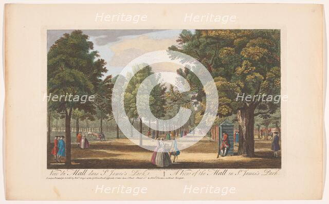View of The Mall in Saint James's Park in London, 1752. Creator: William Henry Toms.