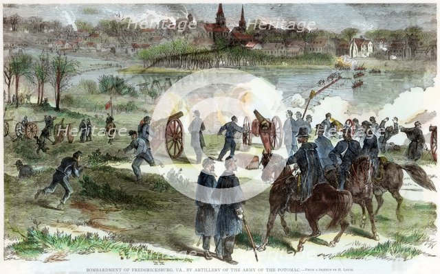 Siege of Fredericksburg, Virginia, American Civiil War, c1864-c1865. Artist: Unknown