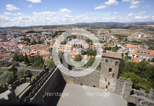 View of the city from the castle, Braganca, Portugal, 2009.  Artist: Samuel Magal