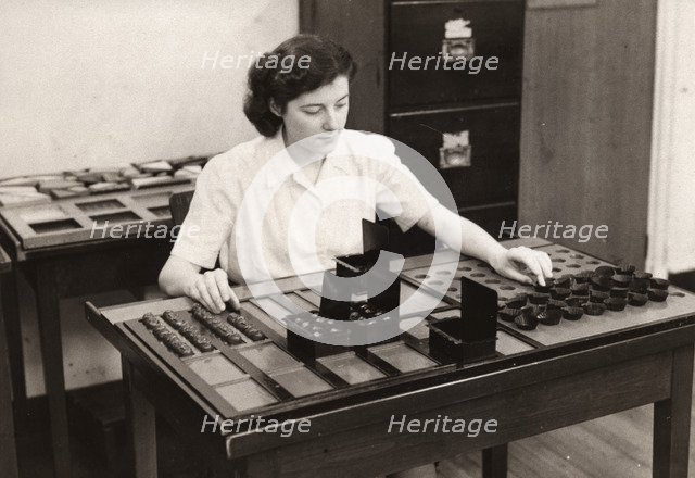 Aptitude test, Rowntree factory, York, Yorkshire,1948. Artist: Unknown