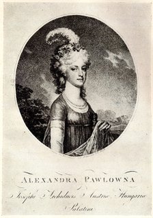 Portrait of Grand Duchess Alexandra Pavlovna (1783-1801), Early 19th cen.. Artist: Anonymous  