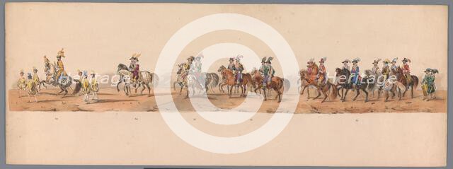 Historical parade at the second centenary of the Utrecht University, 1836 (plate 8), 1837. Creator: Victor Adam.