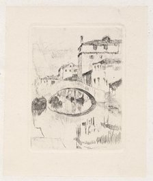 Bridge in Moonlight, late 19th-early 20th century. Creator: Otto H. Bacher (American, 1856-1909).